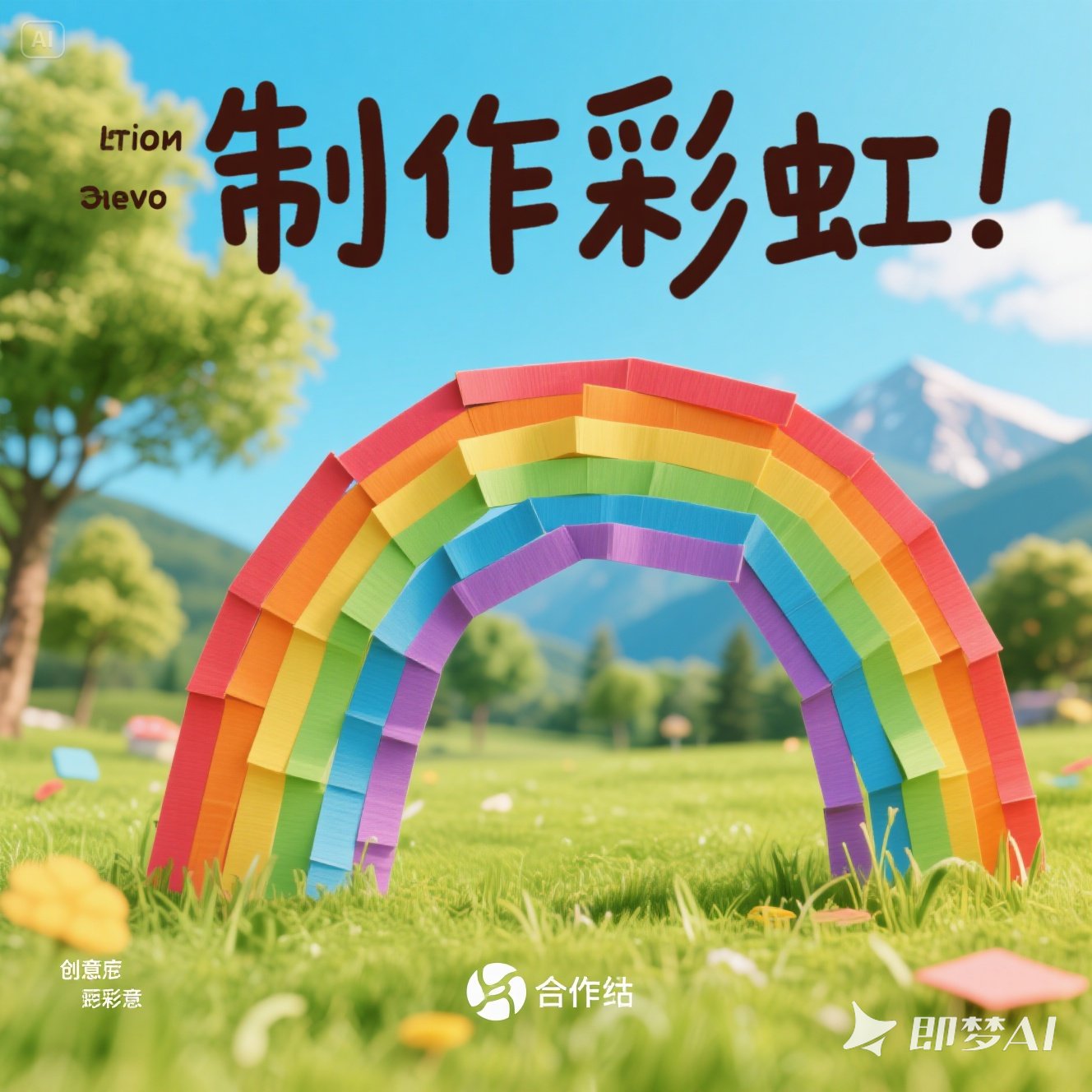 英语儿童手工制作：制作彩虹？