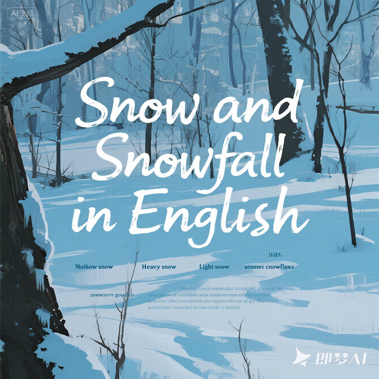 英语里如何谈论雪和降雪情况？