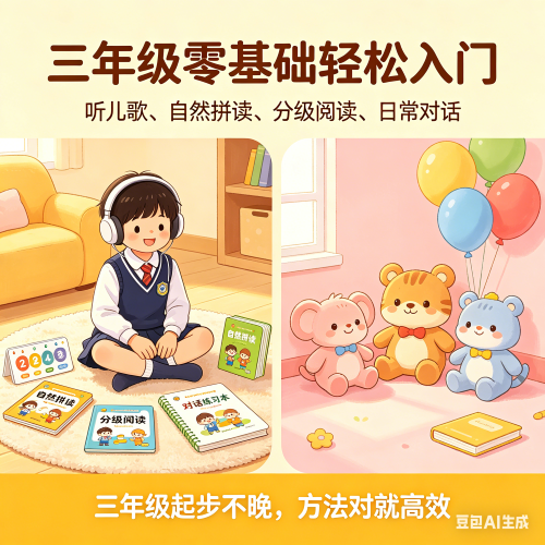 孩子没学过英语,但都3年级了怎么办