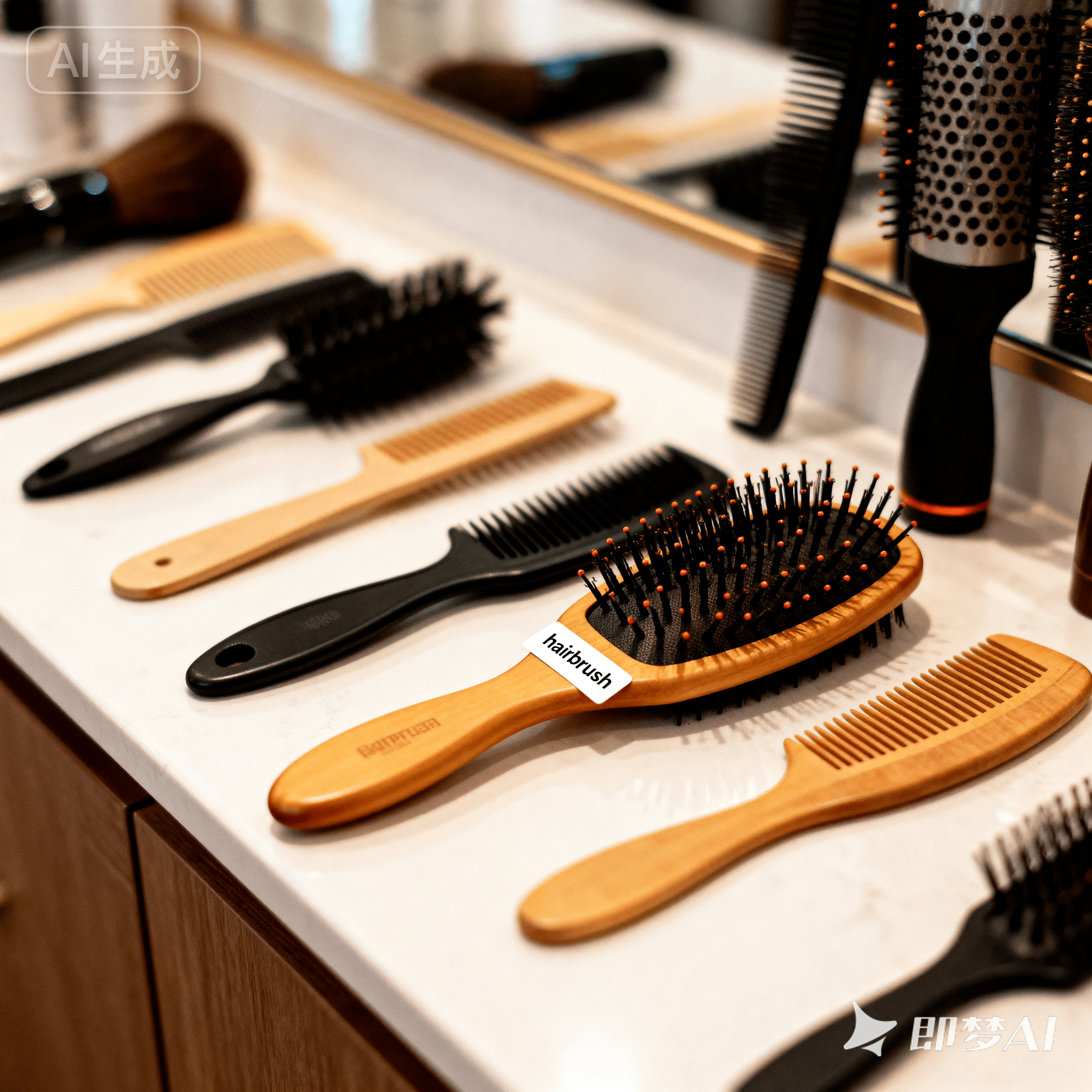 hairbrush是什么意思_hairbrush怎么读_音标ˈheəbrʌʃ