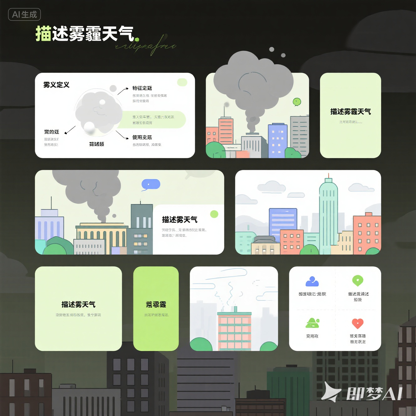 在英语中如何描述有霾的天气？