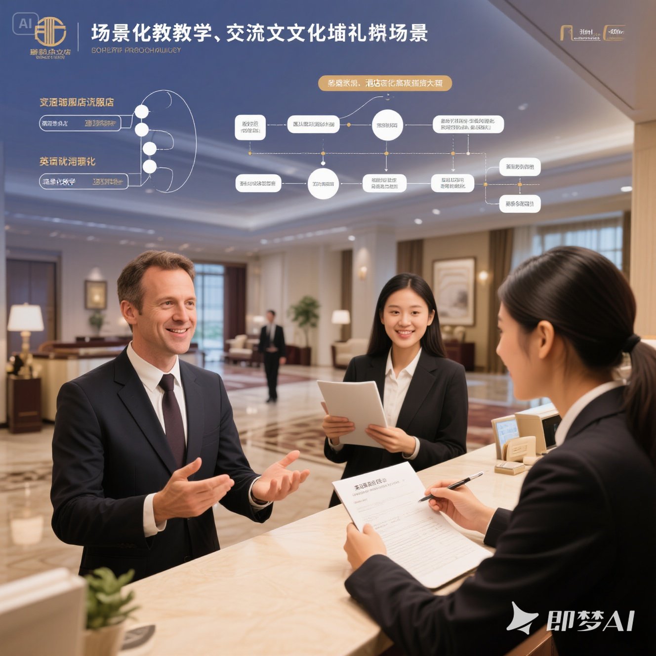 英语酒店入住对话教学三要素？