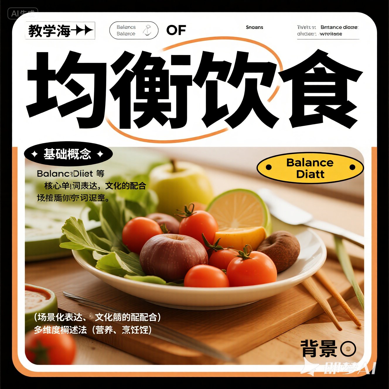 如何在英语中描述均衡的饮食？