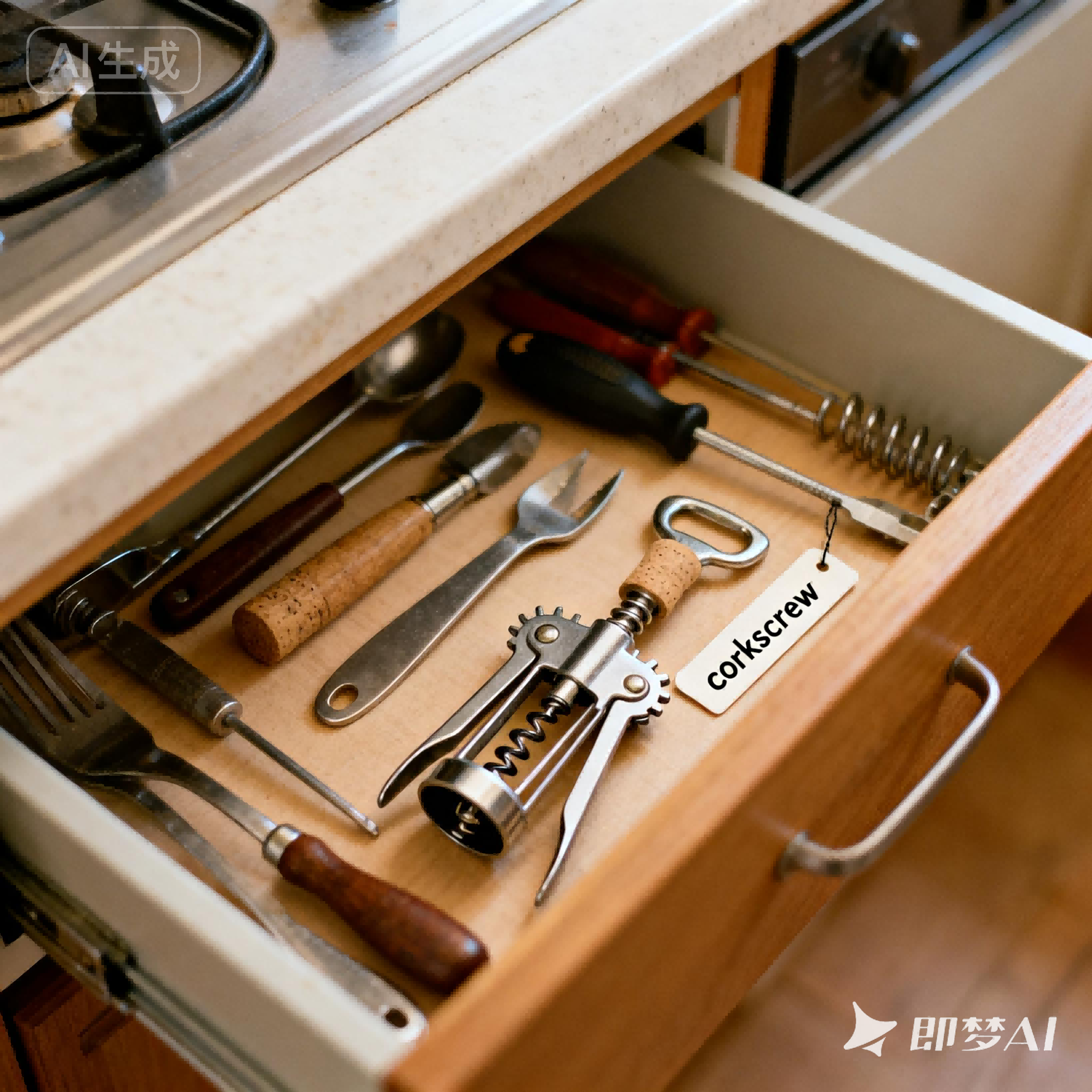 corkscrew是什么意思_corkscrew怎么读_音标'kɔ-kskru-