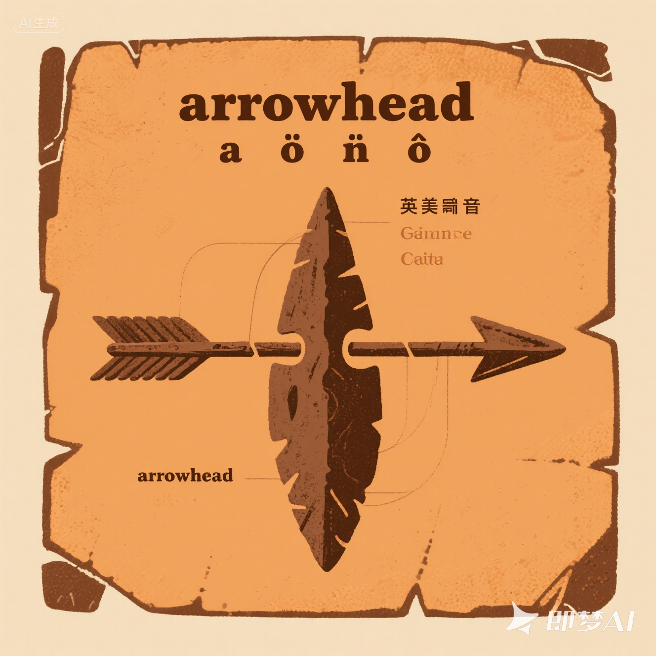 arrowhead 是什么意思_arrowhead 怎么读_音标 'ærəʊhed