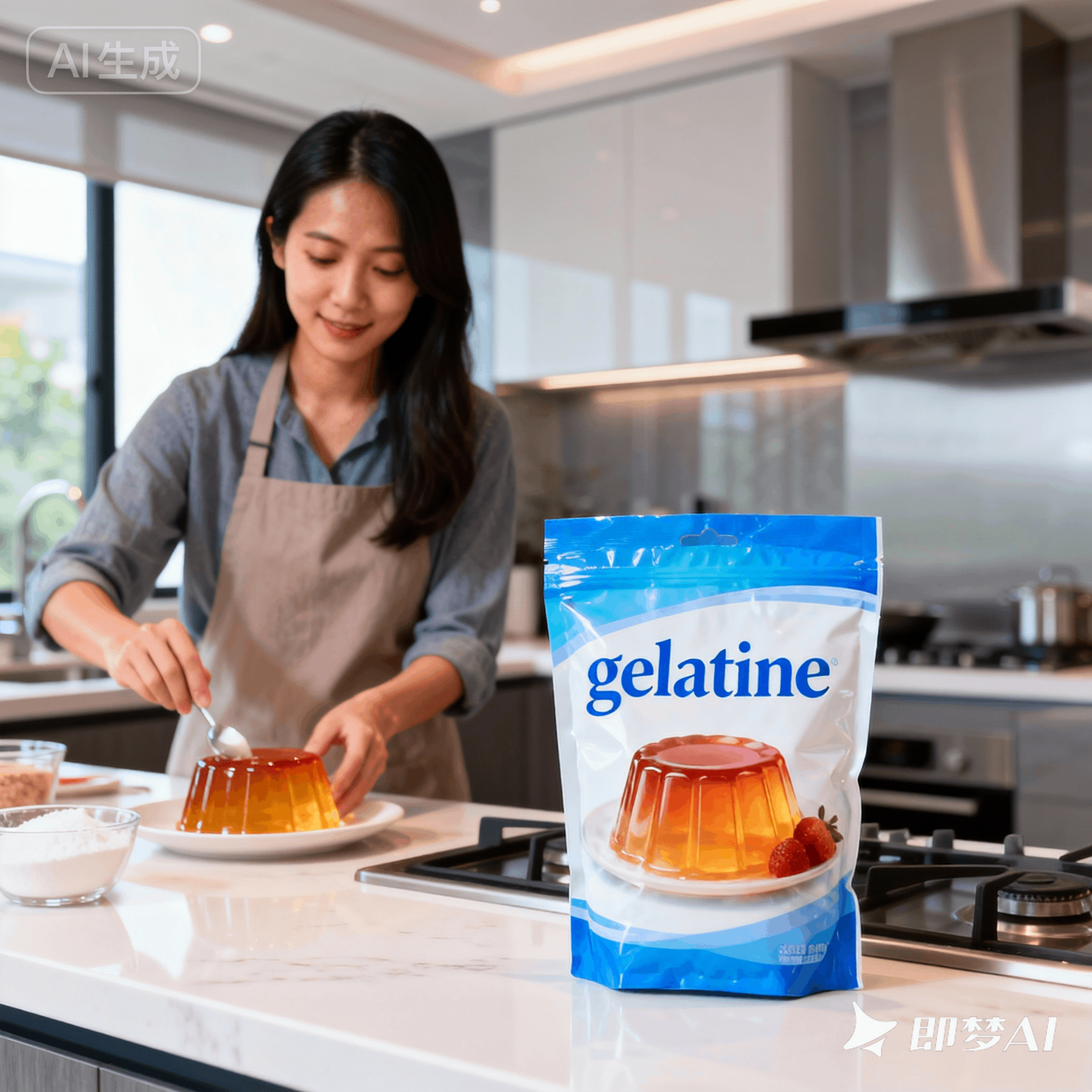 gelatine是什么意思_gelatine怎么读_音标'dʒeləti-n