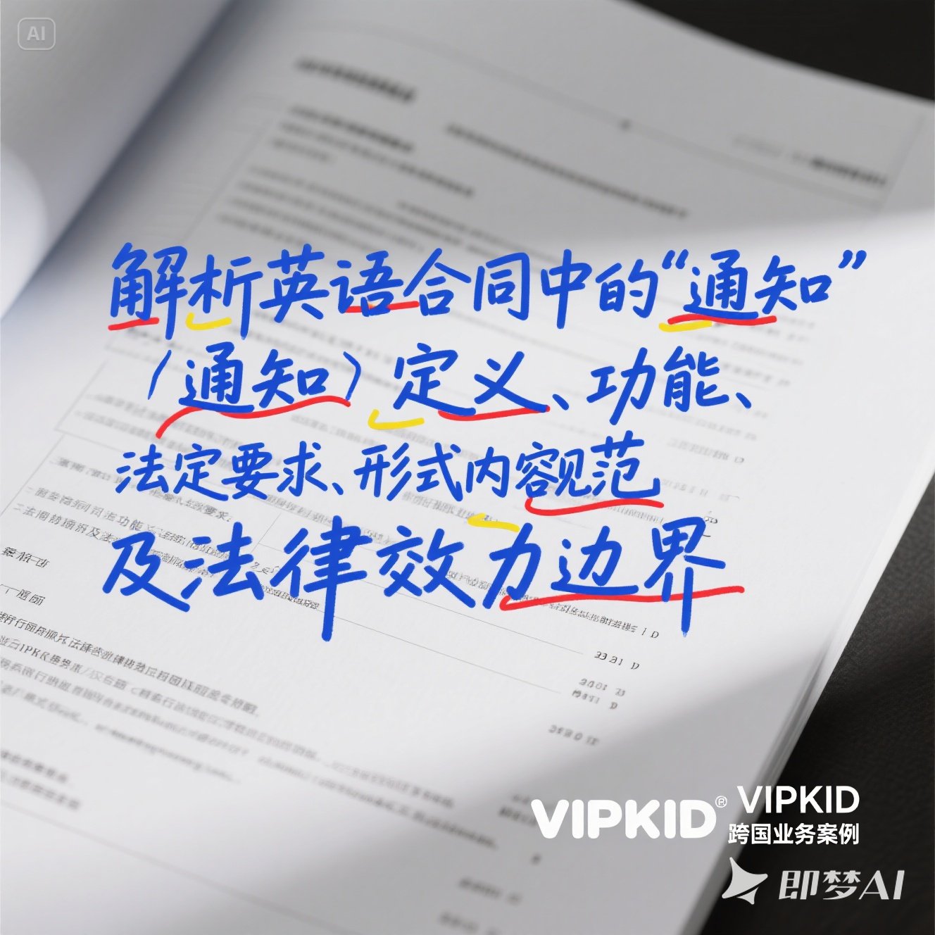 什么是英语合同中的 “通知”