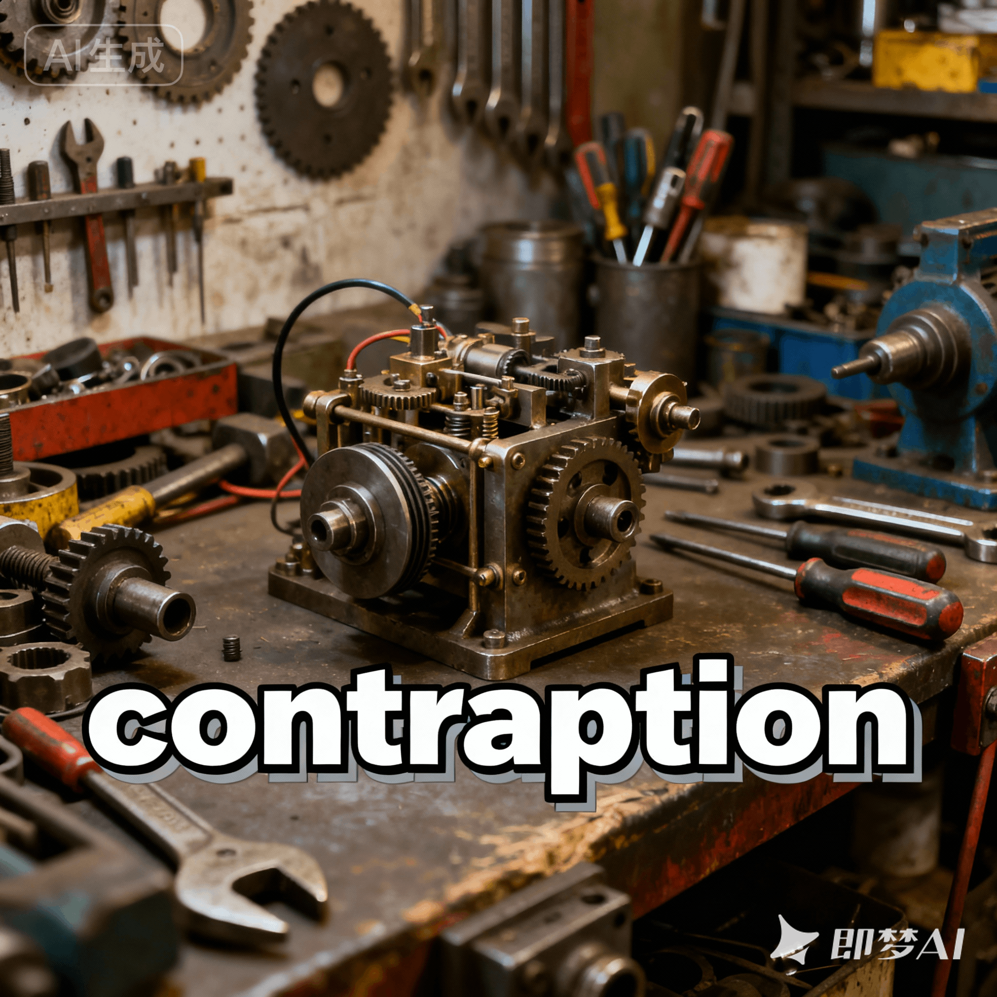 contraption是什么意思_contraption怎么读_音标kənˈtræpʃn