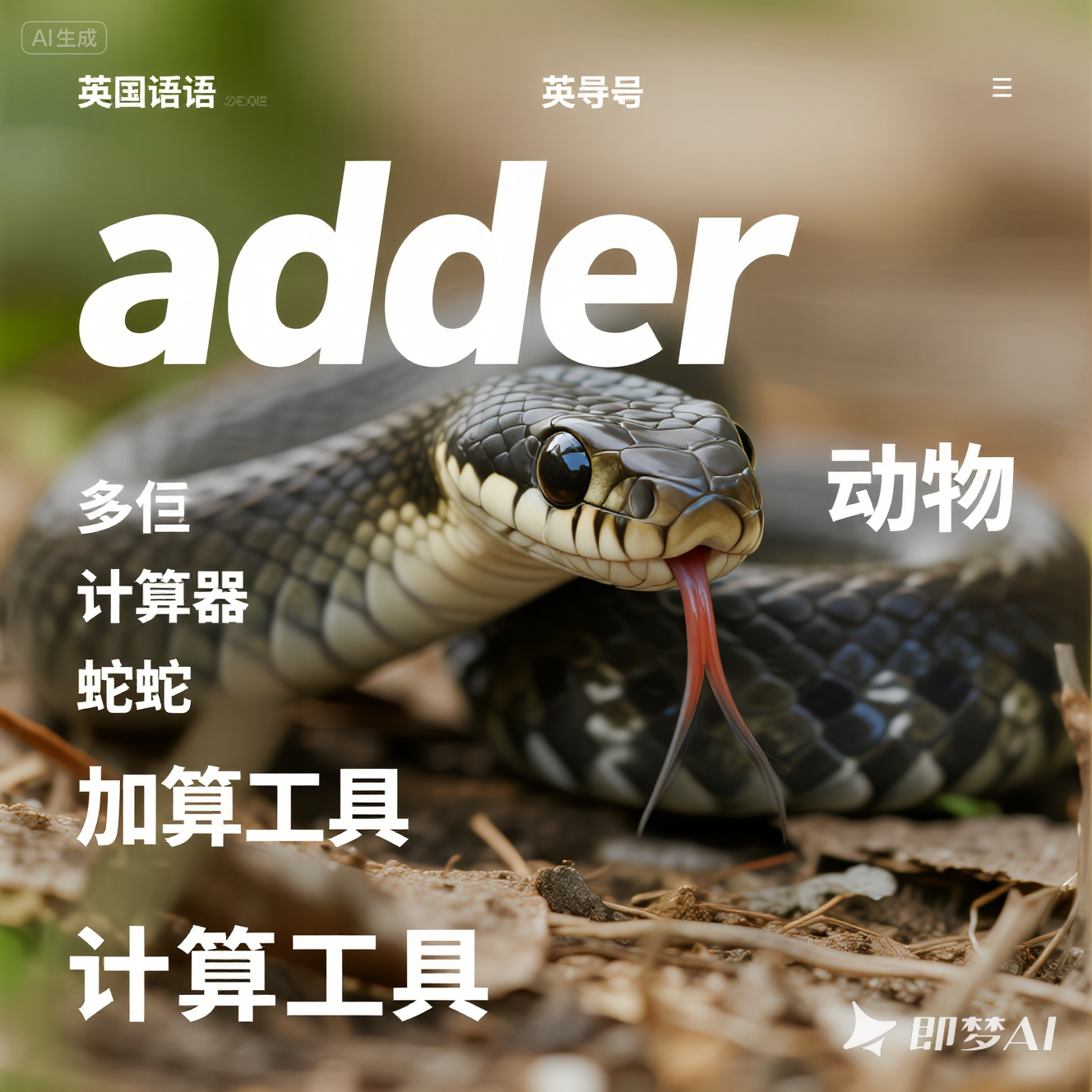 adder 是什么意思_adder 怎么读_音标 'ædə(r)