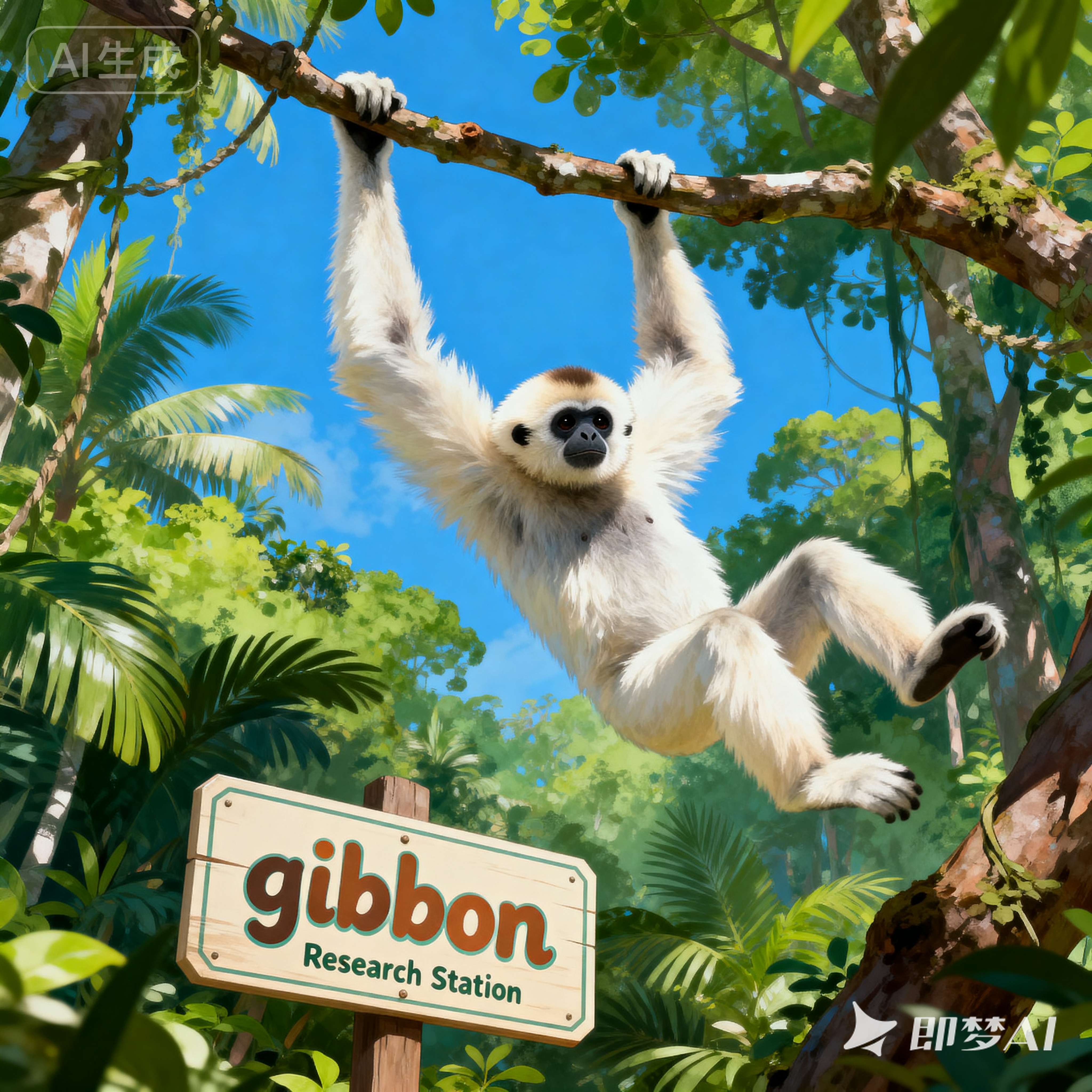 gibbon是什么意思_gibbon怎么读_音标'ɡɪbən