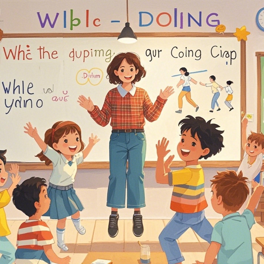 通过游戏帮助孩子掌握 “while doing” 语法结构