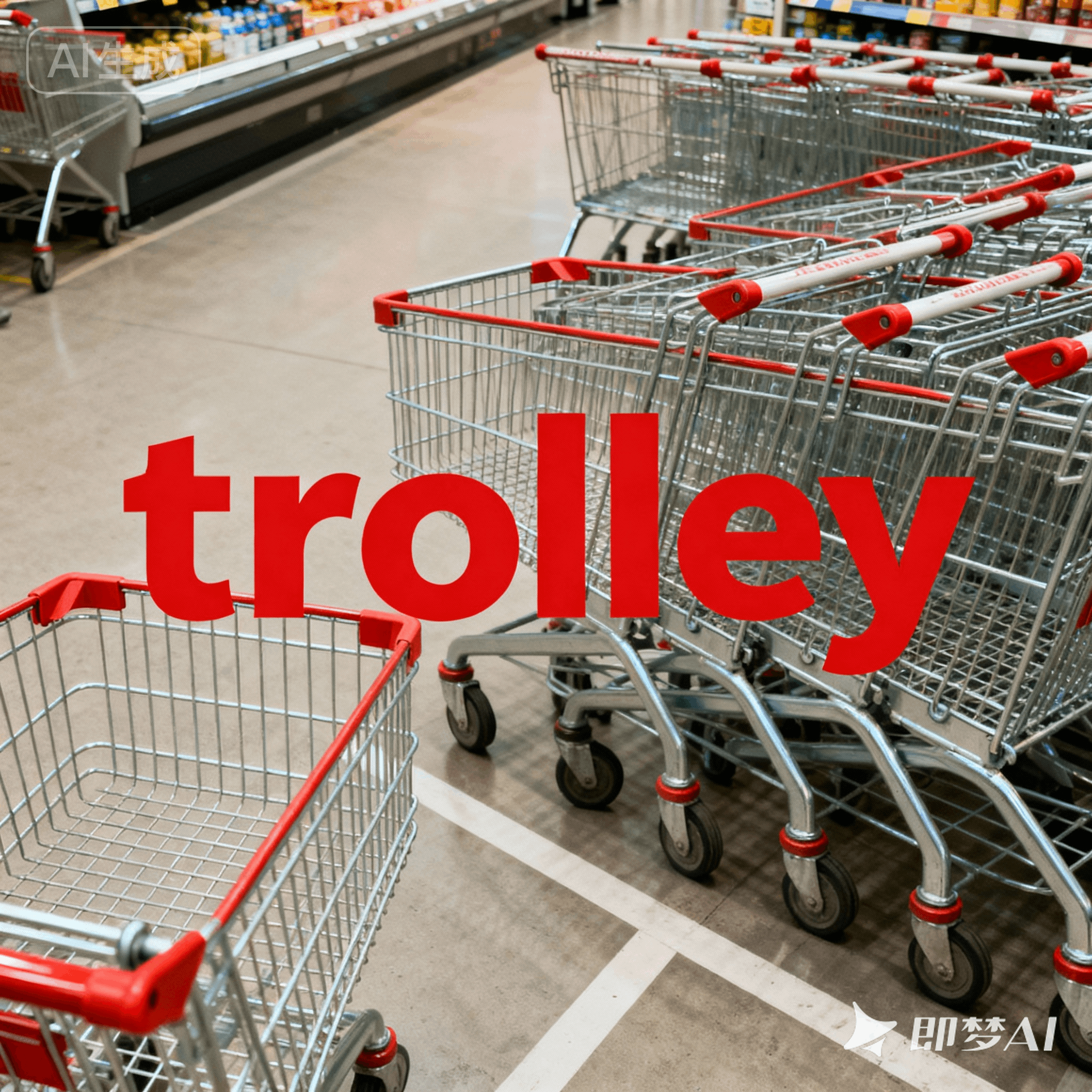 trolley是什么意思_trolley怎么读_音标'trɒlɪ