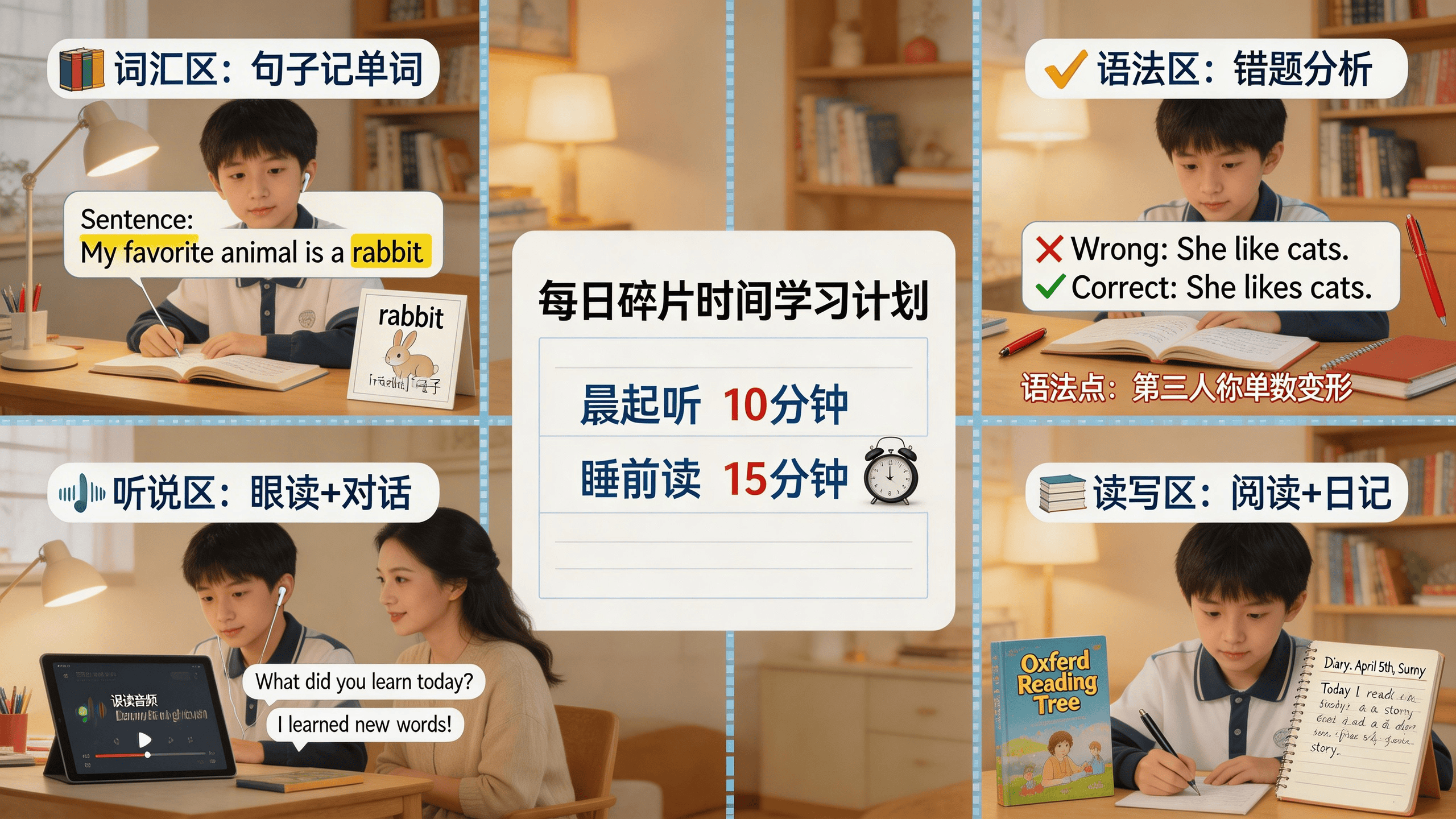 初中孩子英语差