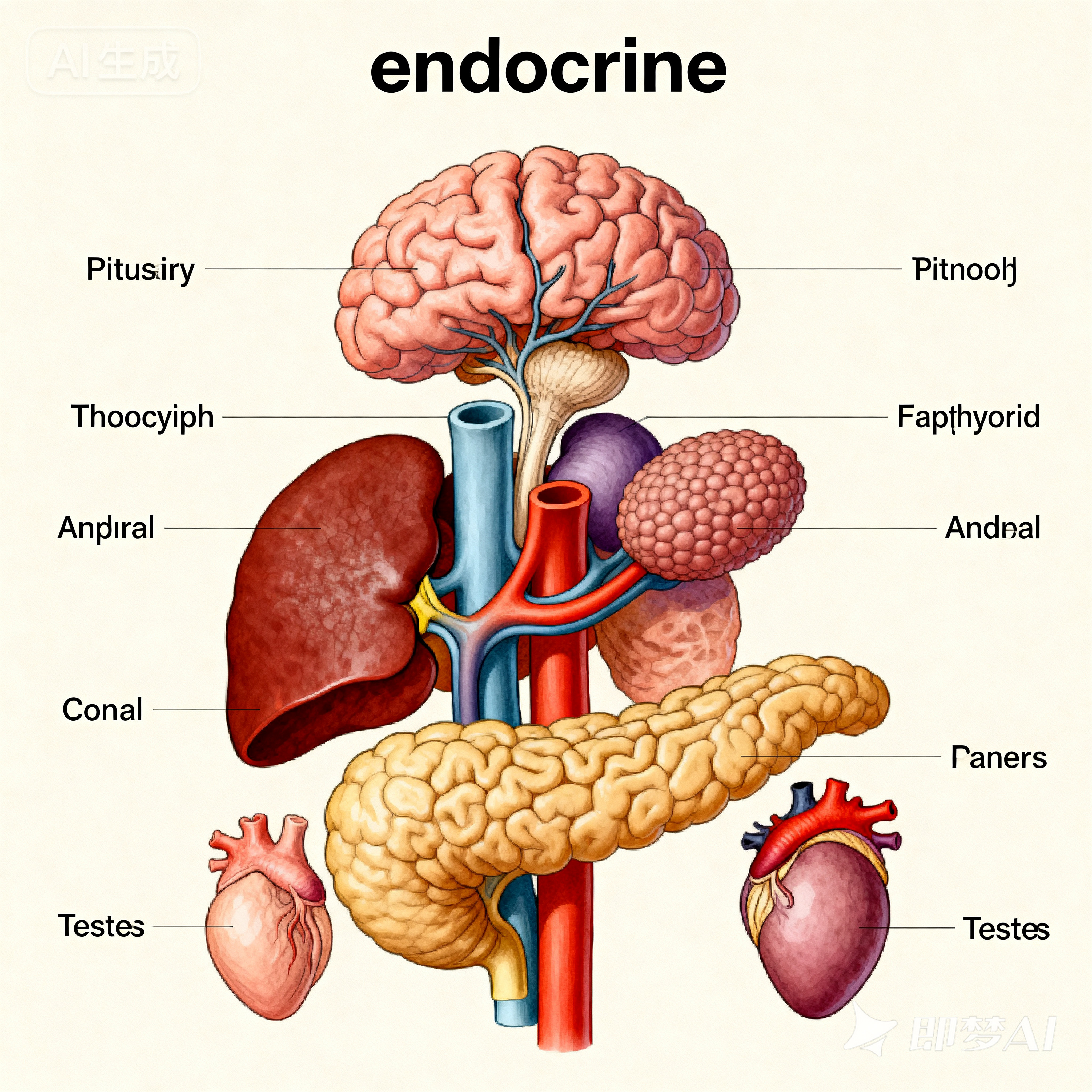 endocrine是什么意思_endocrine怎么读_音标ˈendəukraɪn