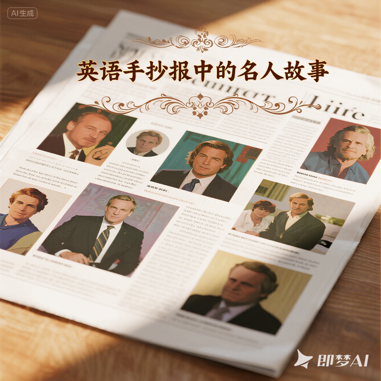 英语手抄报中的名人故事分享？