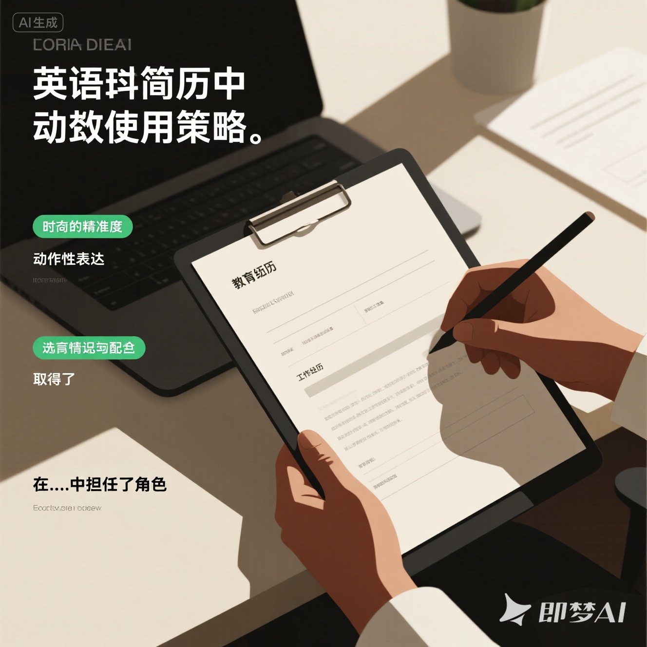 英语简历中如何正确使用动词？