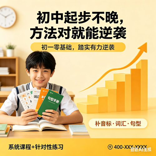 孩子没学过英语,但都初一了怎么办