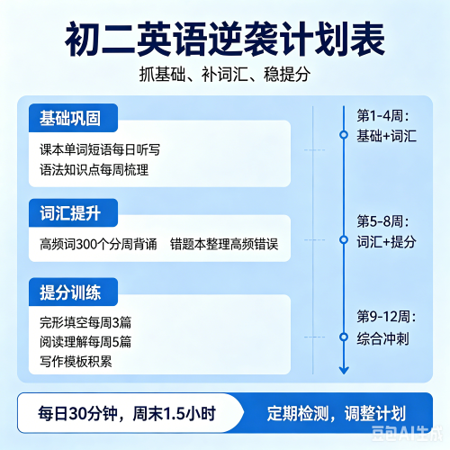 初二了英语一窍不通怎么补救