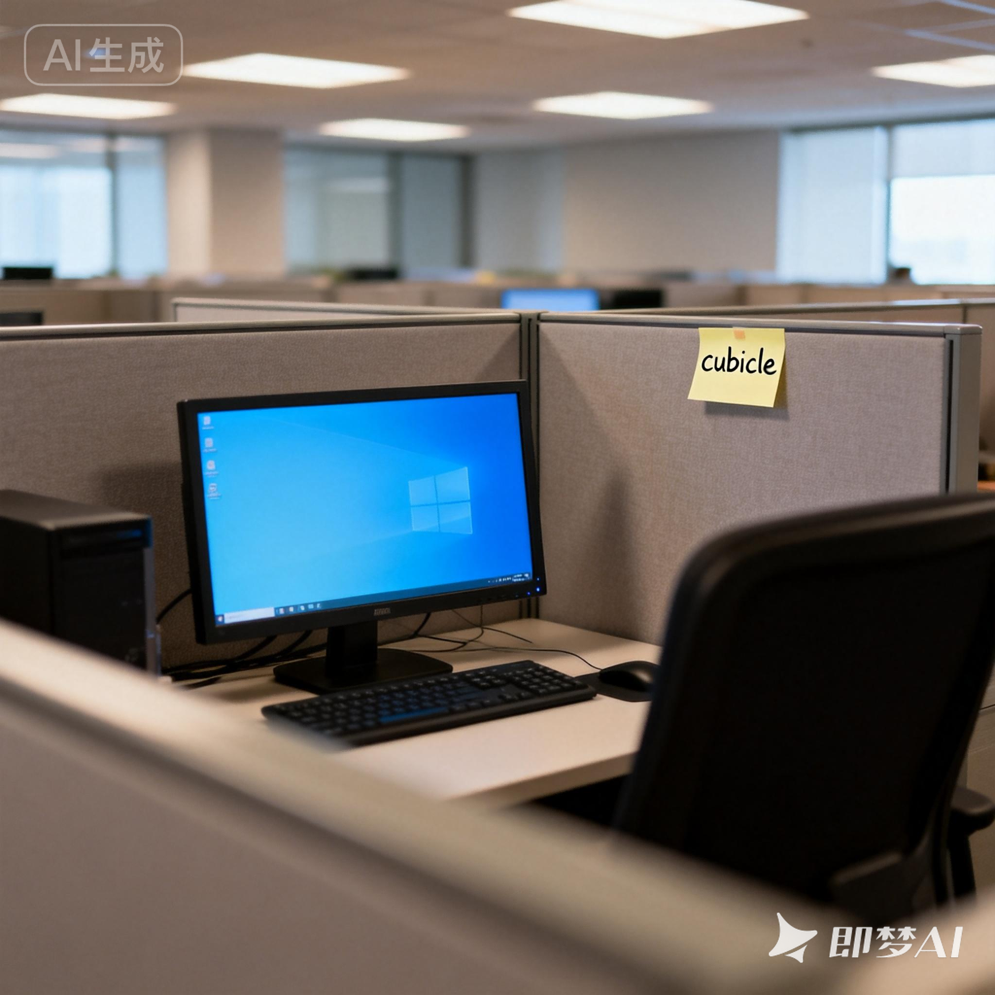 cubicle是什么意思_cubicle怎么读_音标ˈkju-bɪkl