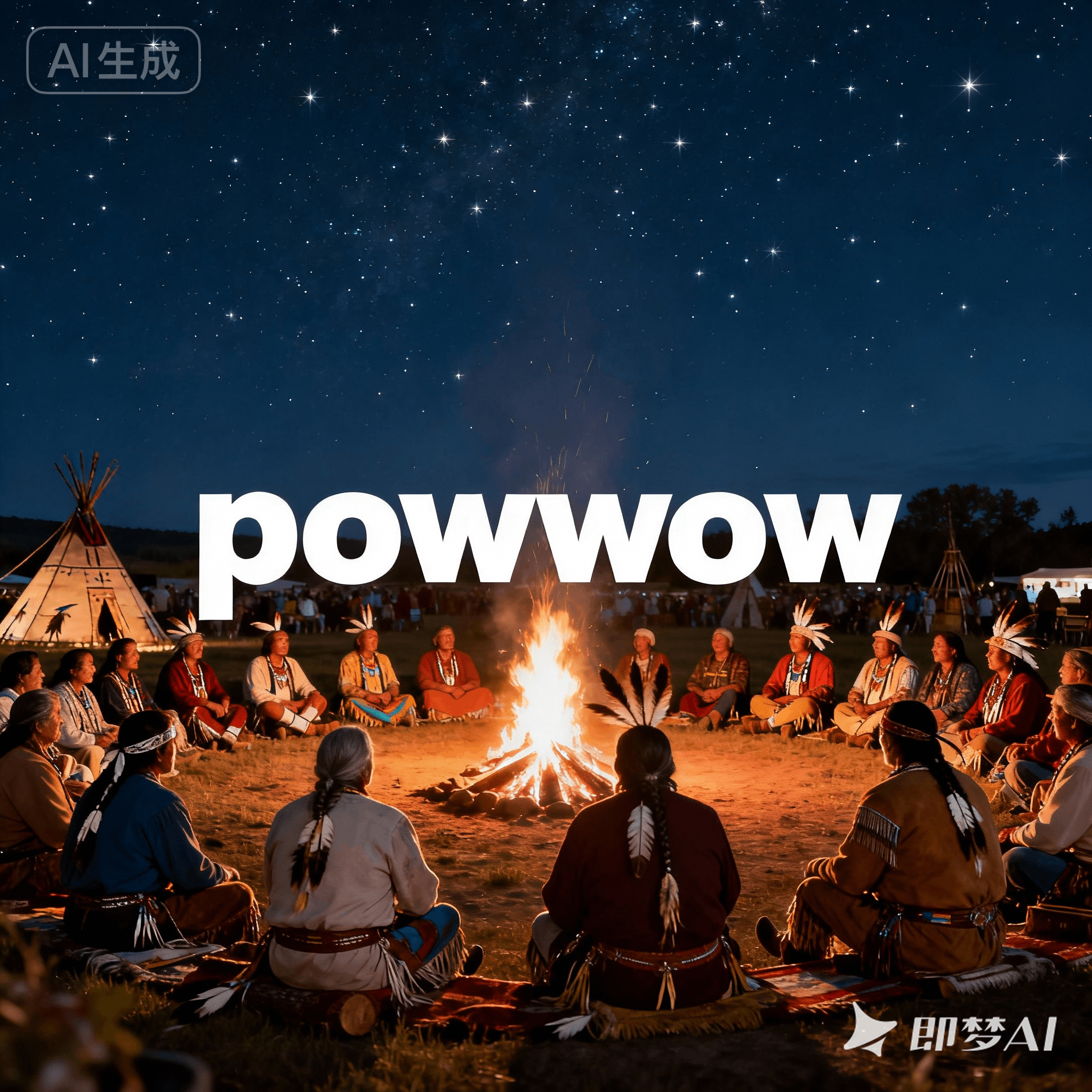 powwow是什么意思_powwow怎么读_音标ˈpaʊwaʊ