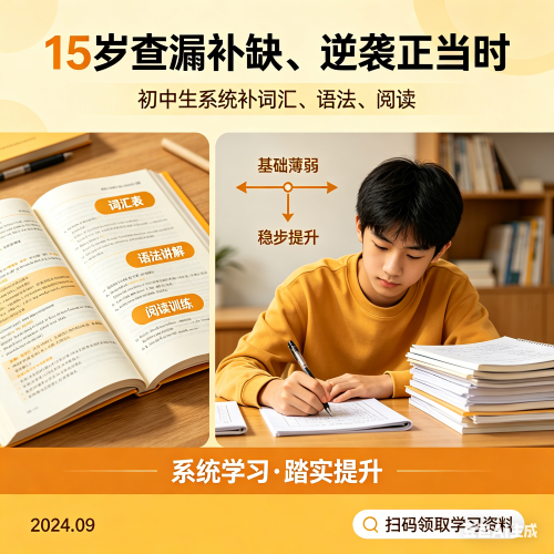 15岁孩子英语不好怎么办