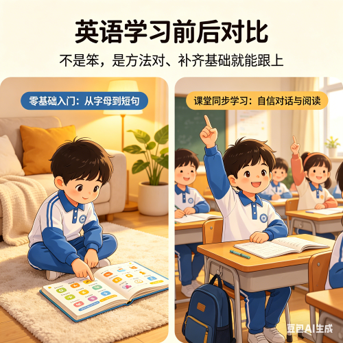 孩子没有学过英语直接补三年级了笨好吗