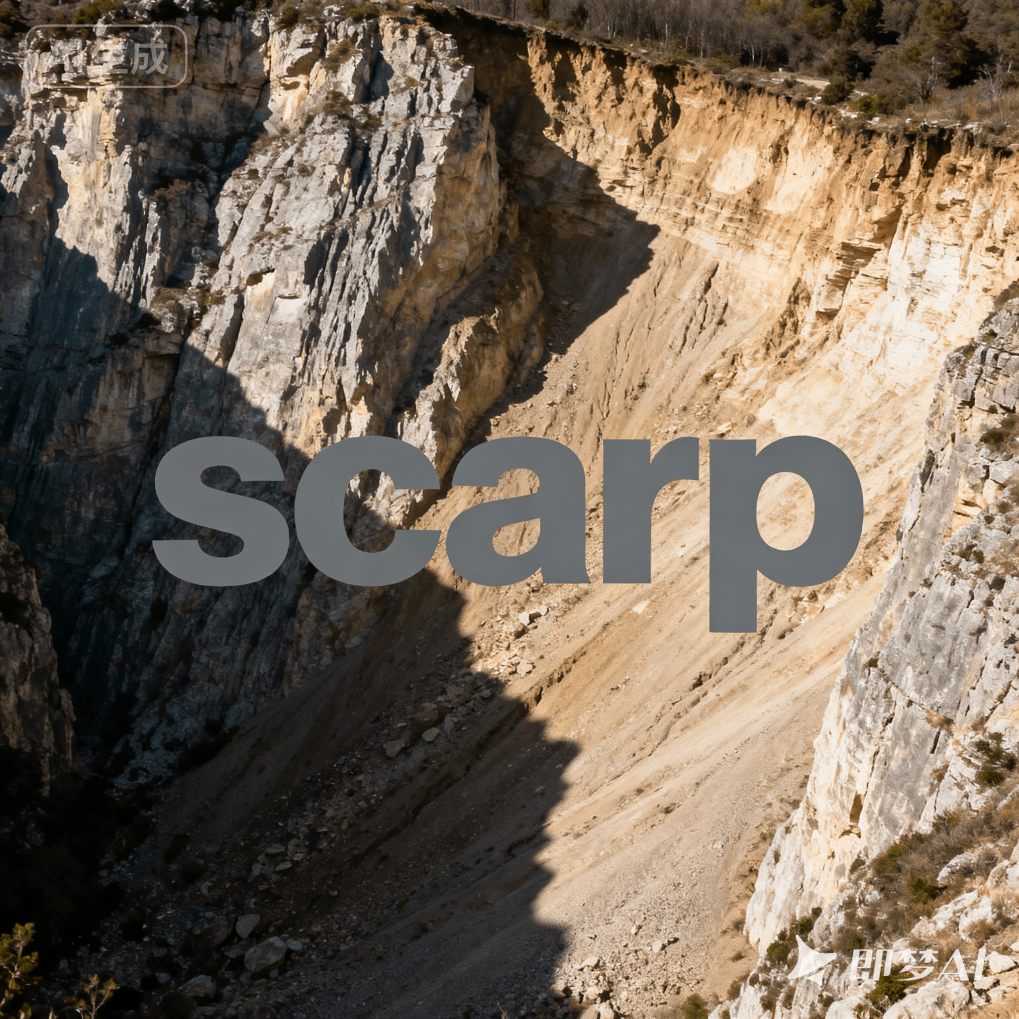 scarp是什么意思_scarp怎么读_音标skɑ-p