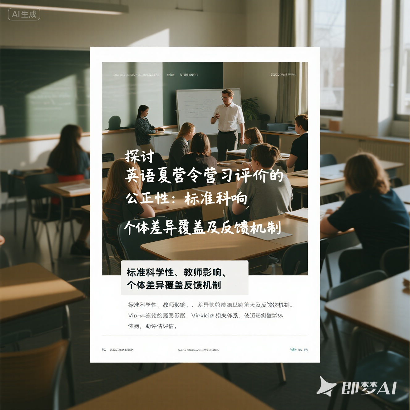 英语夏令营的学习评价公正吗？