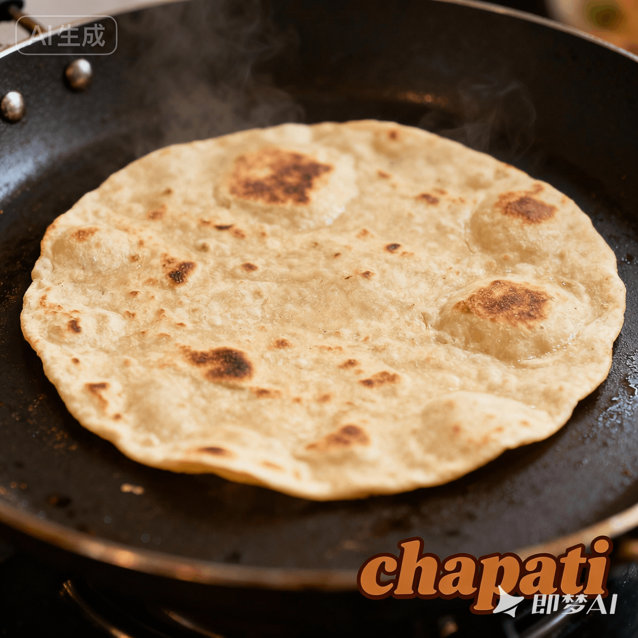 chapati是什么意思_chapati怎么读_音标tʃə'pɑ-tɪ