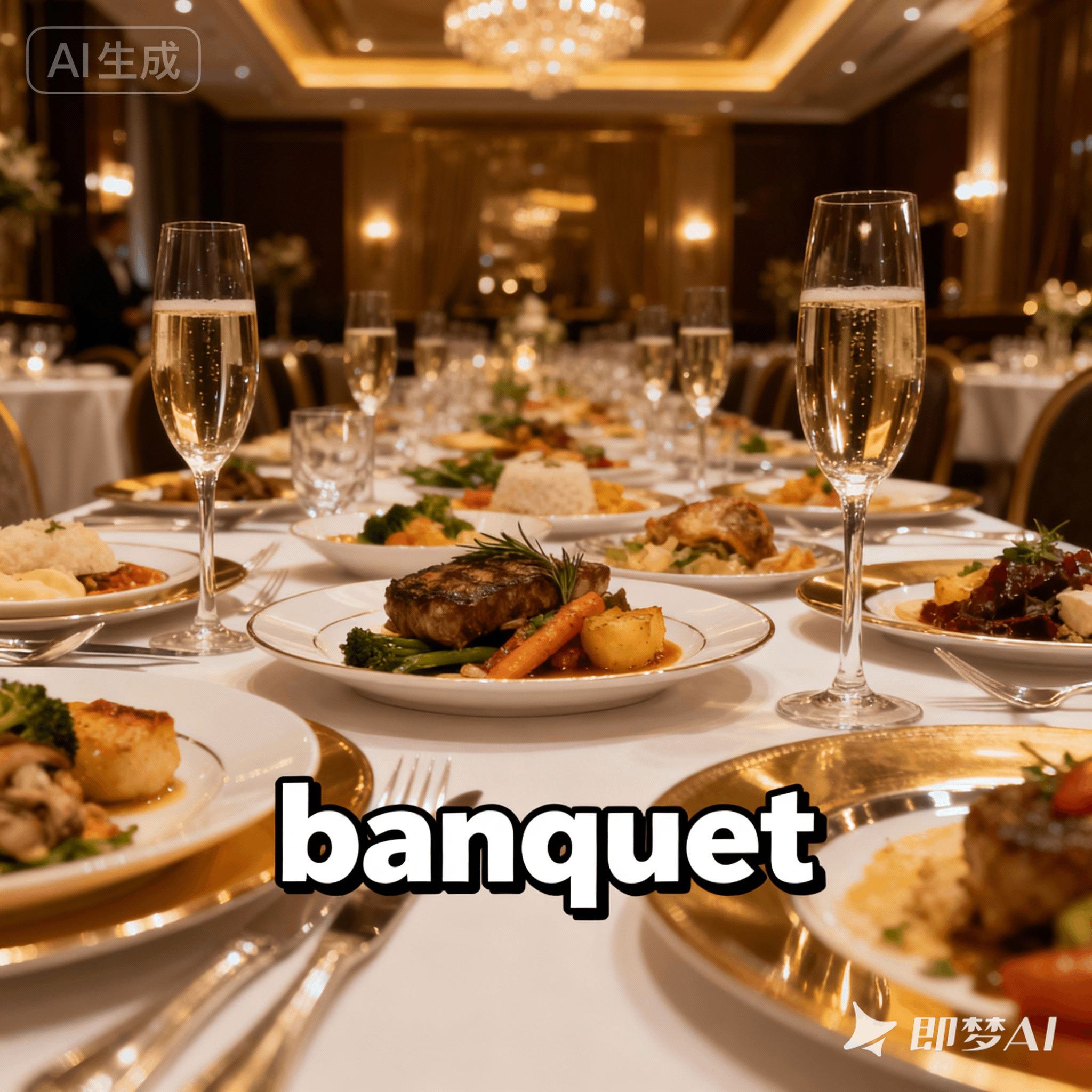 banquet是什么意思_banquet怎么读_音标'bæŋkwɪt