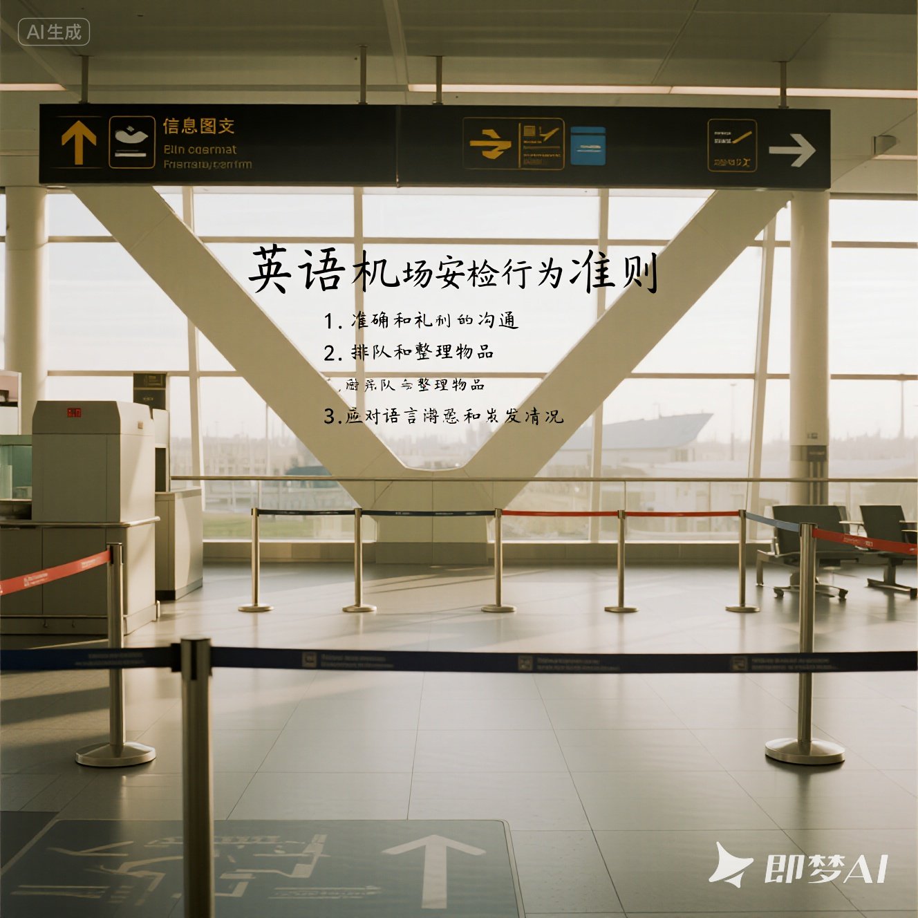 英语机场安检模拟：行为准则？