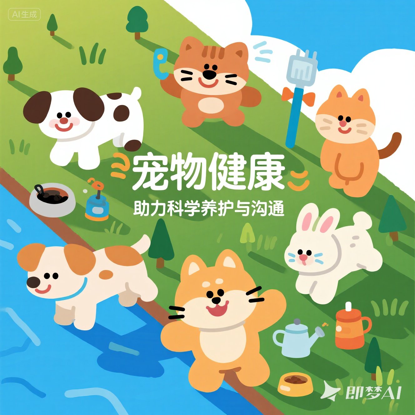 哪些词汇用于描述宠物的健康？