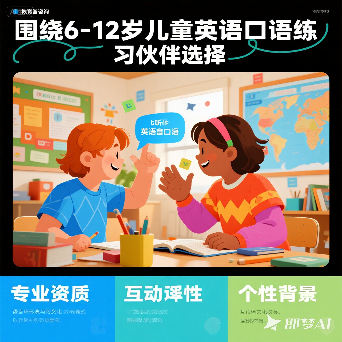 岁儿童英语口语练习伙伴选择？