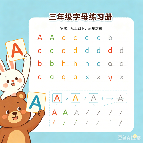 小学三年级英文字母书