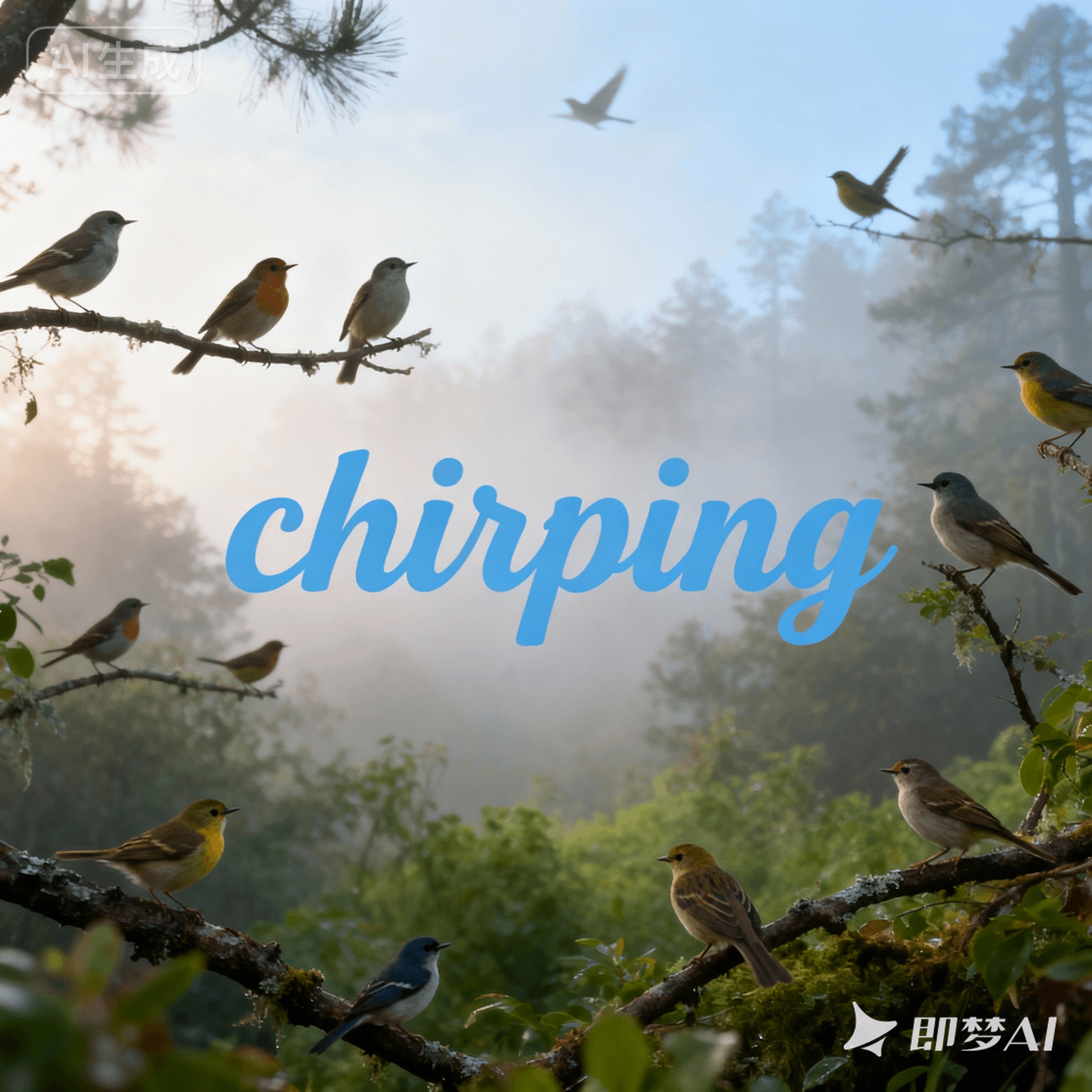 chirping是什么意思_chirping怎么读_音标t'ʃɜ-pɪŋ