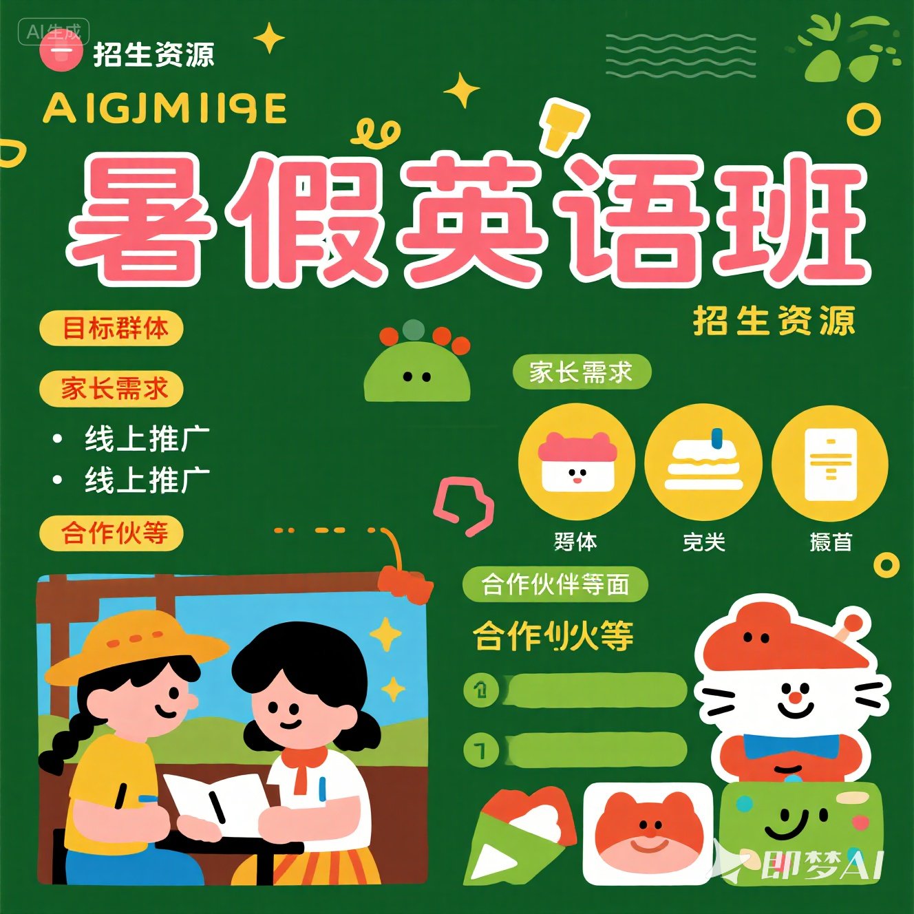 暑假英语班的招生资源是什么？