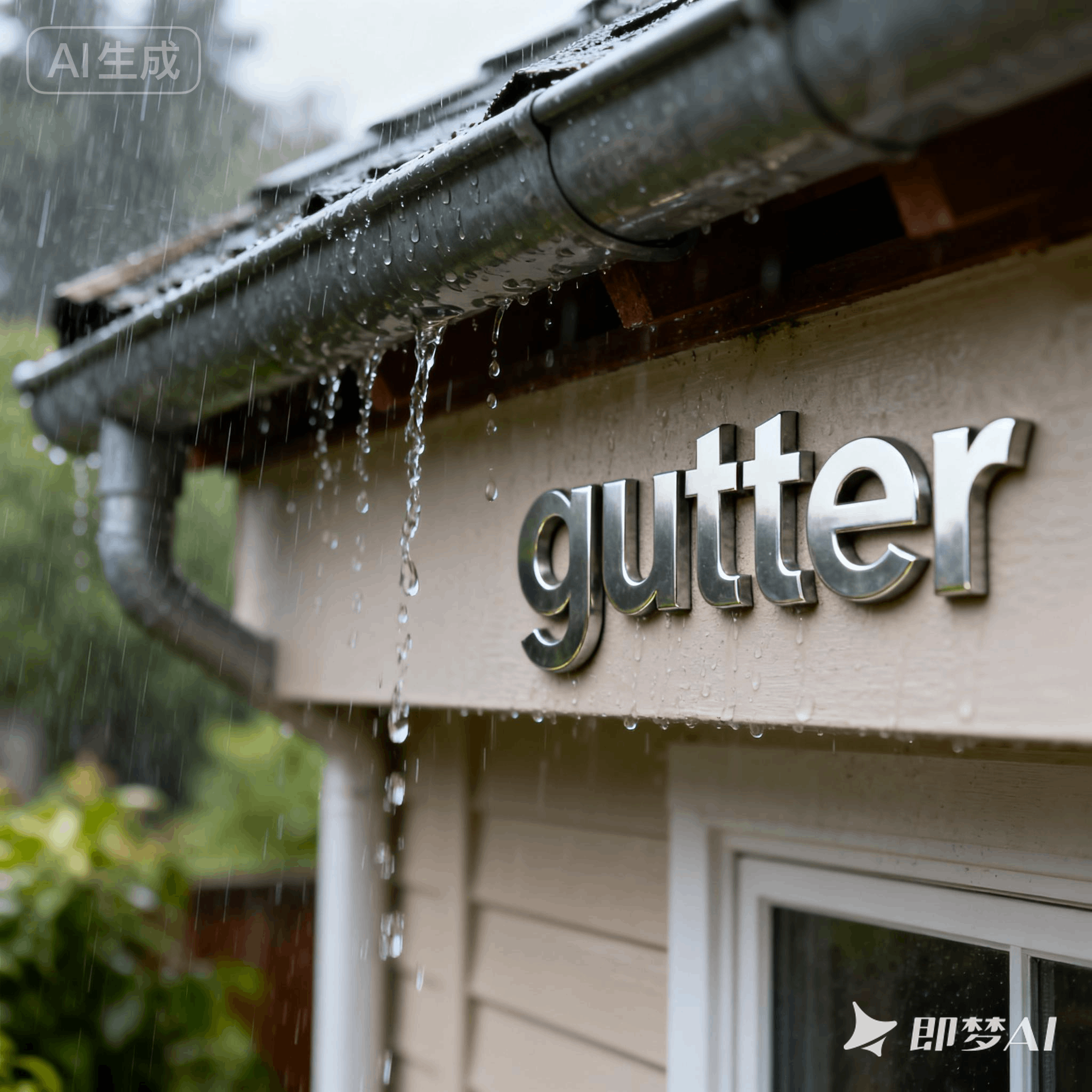 gutter是什么意思_gutter怎么读_音标'ɡʌtə(r)