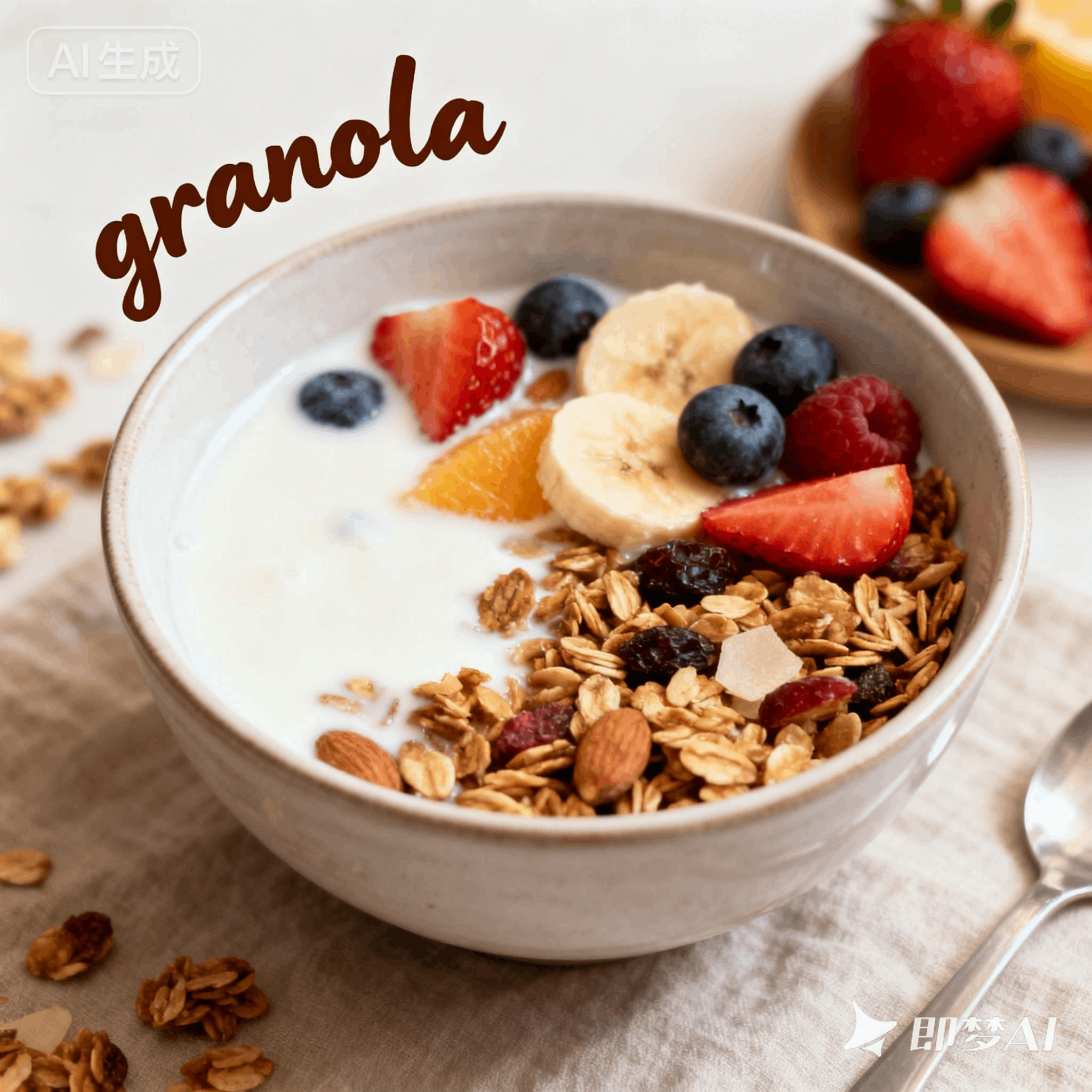 granola是什么意思_granola怎么读_音标grəˈnəʊlə