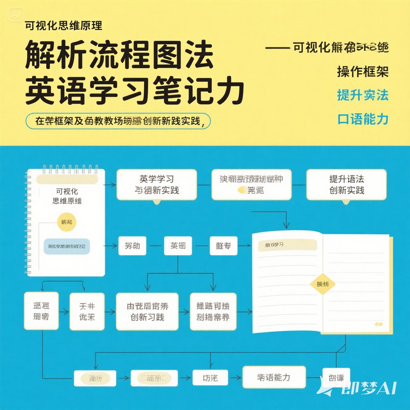 英语笔记中如何进行流程图法？