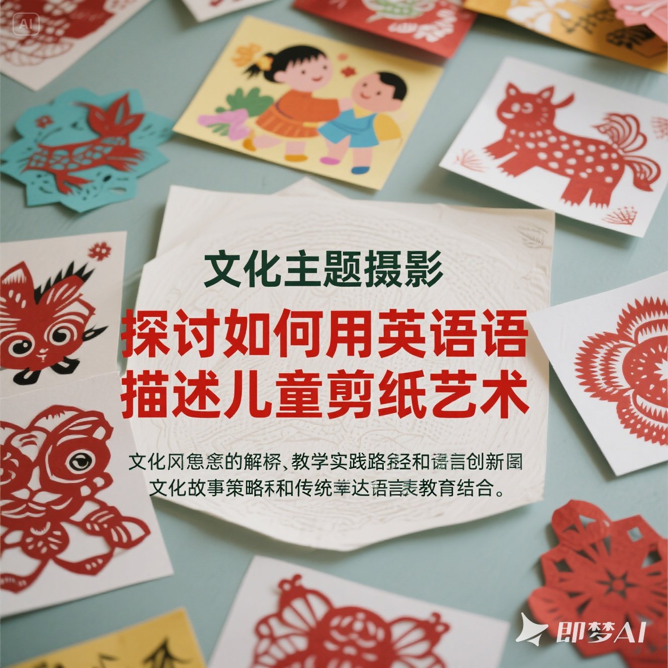 如何用英语描述儿童剪纸艺术？