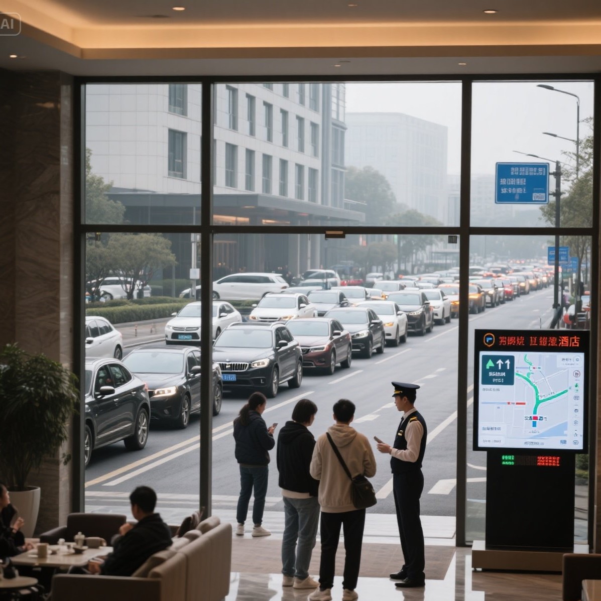 当你在英语酒店遇到交通拥堵？
