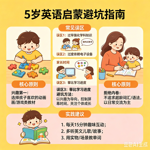 5岁学英语的十大忠告