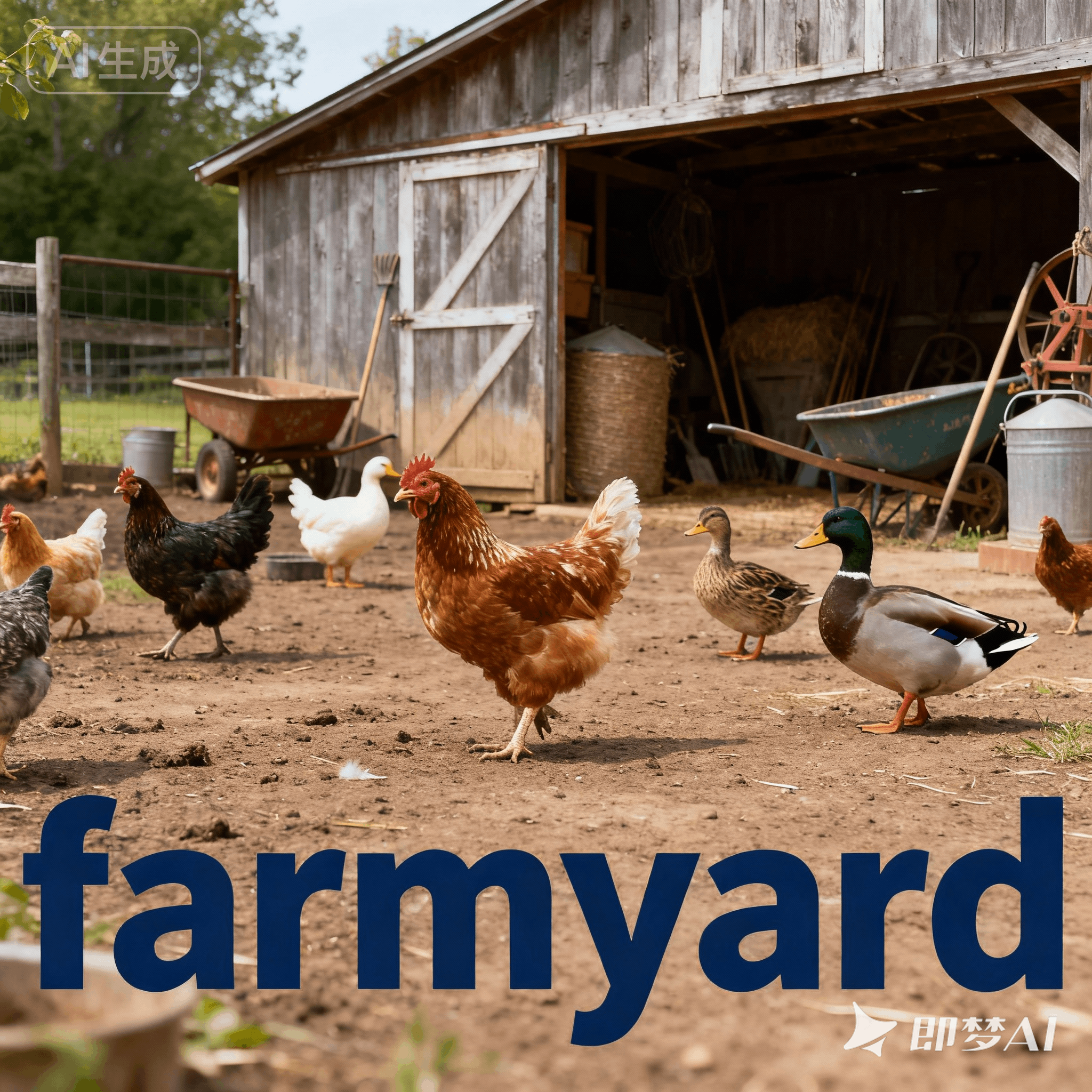 farmyard是什么意思_farmyard怎么读_音标ˈfɑ-mˌjɑ-d