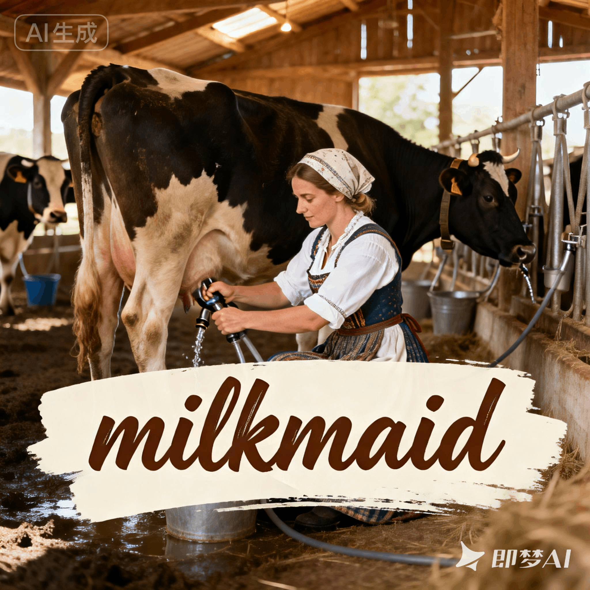 milkmaid是什么意思_milkmaid怎么读_音标ˈmɪlkmeɪd