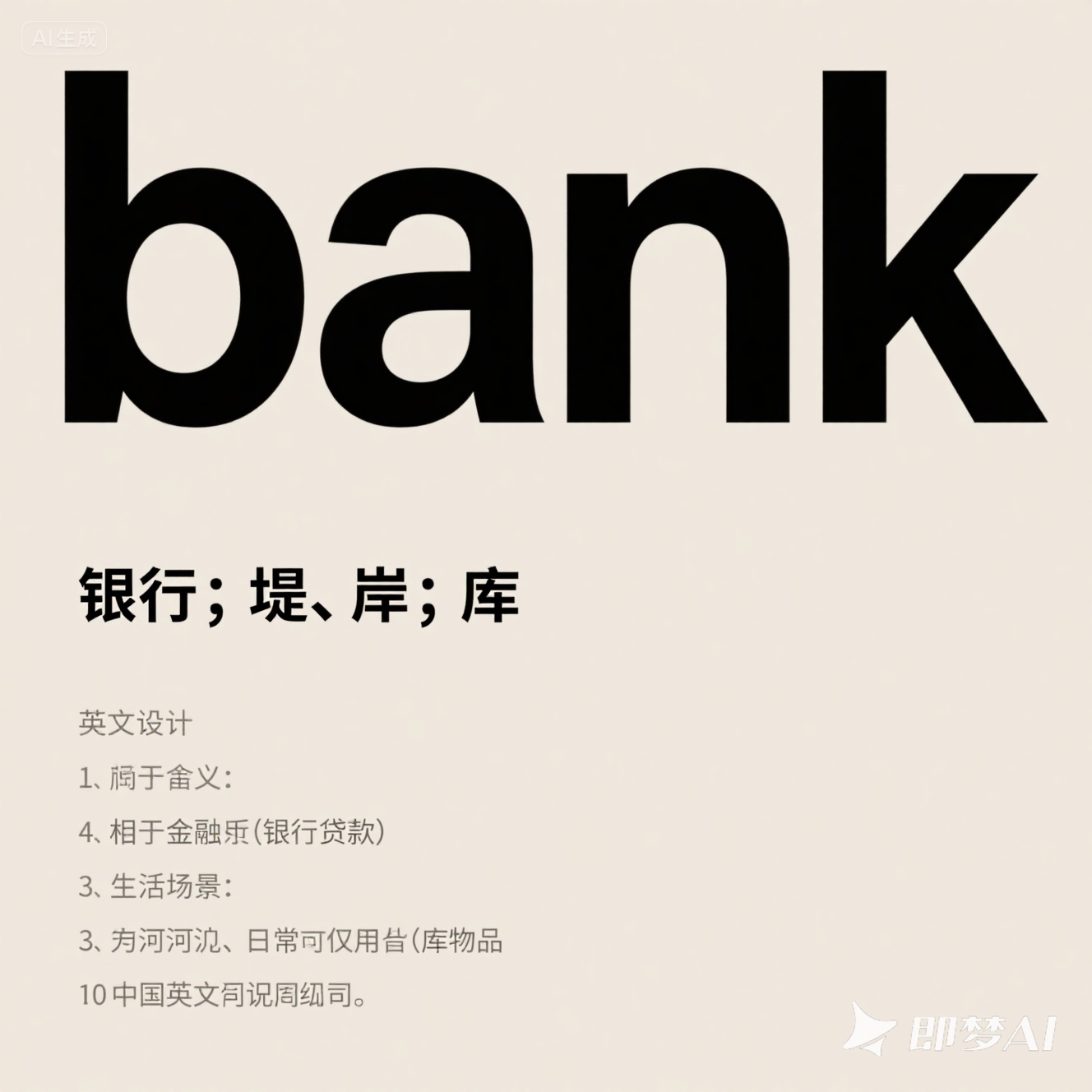 bank 是什么意思_bank 怎么读_音标 bæŋk