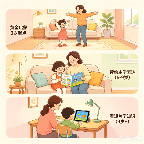 给小孩子英语启蒙几岁开始