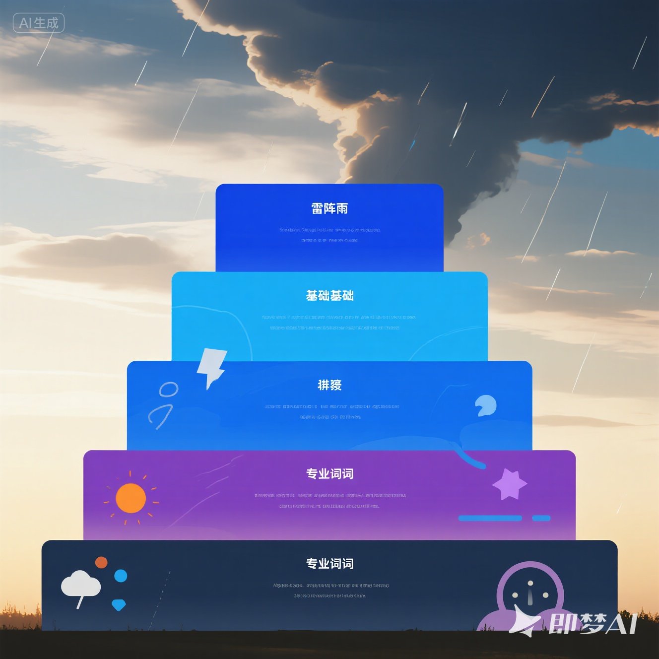 英语中如何描述雷阵雨的情况？