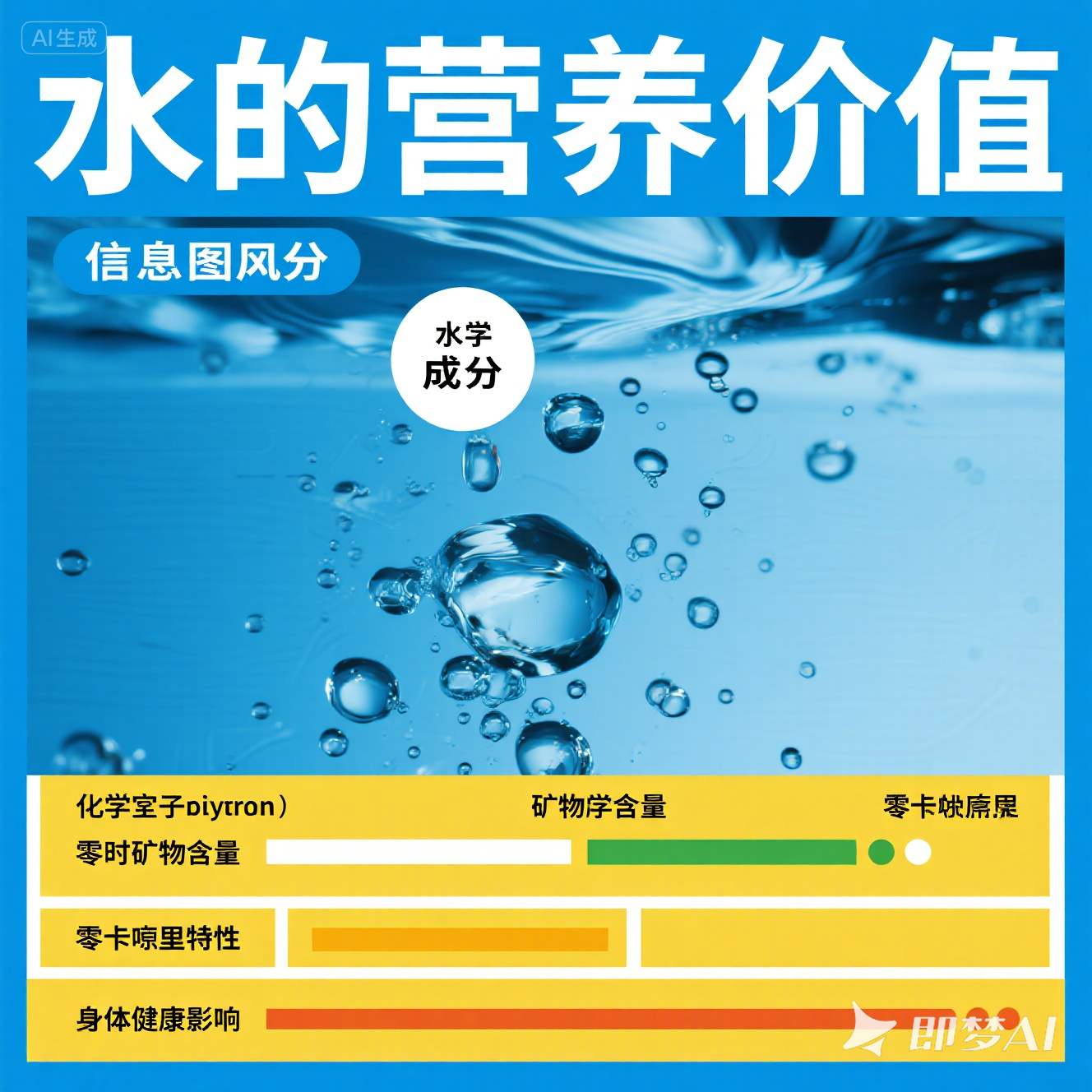 如何用英语描述水的营养价值？