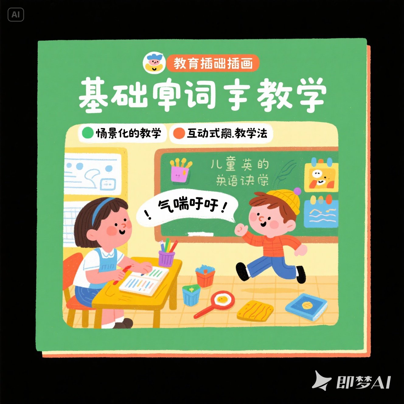 儿童英语中如何描述气喘吁吁？