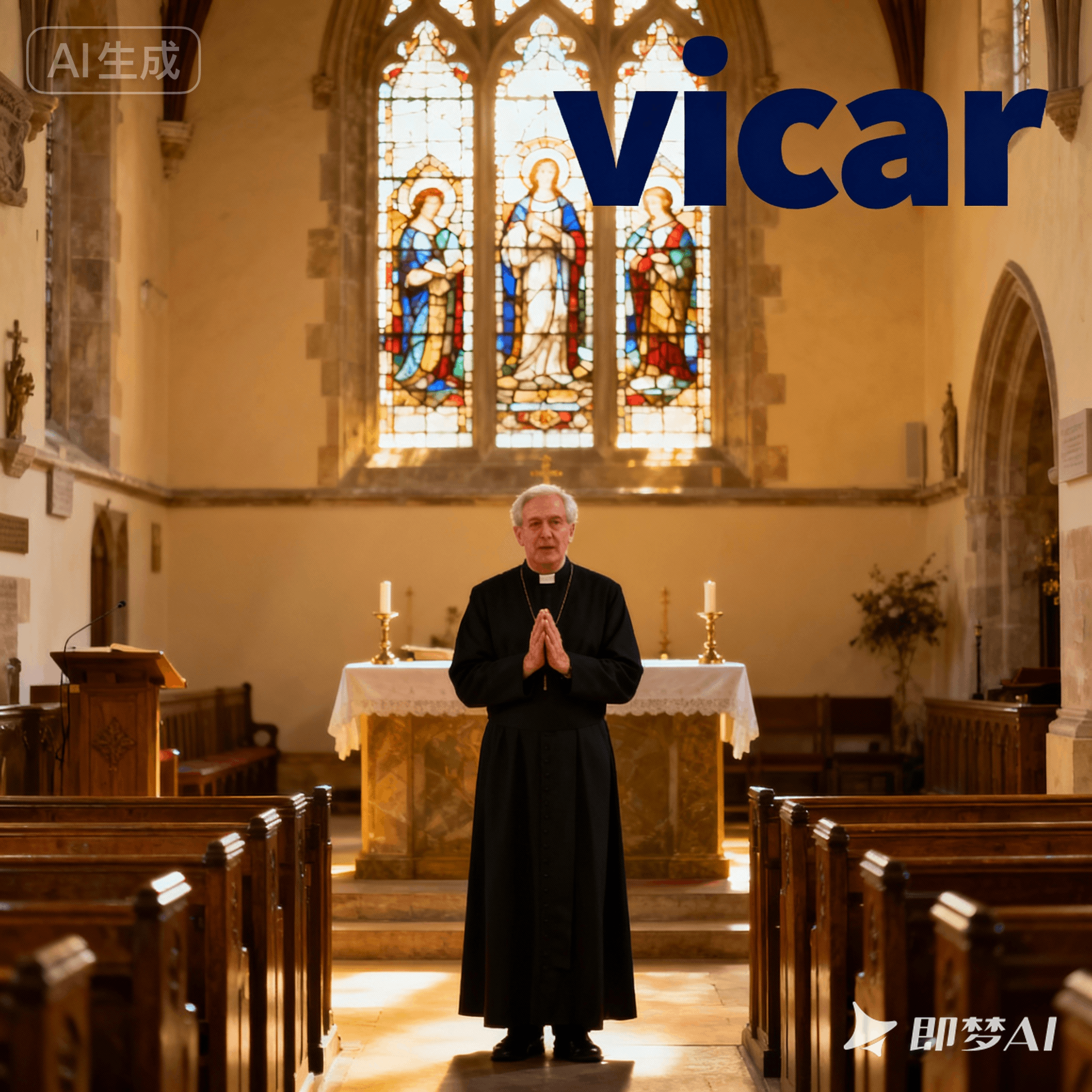 vicar是什么意思_vicar怎么读_音标'vɪkə(r)